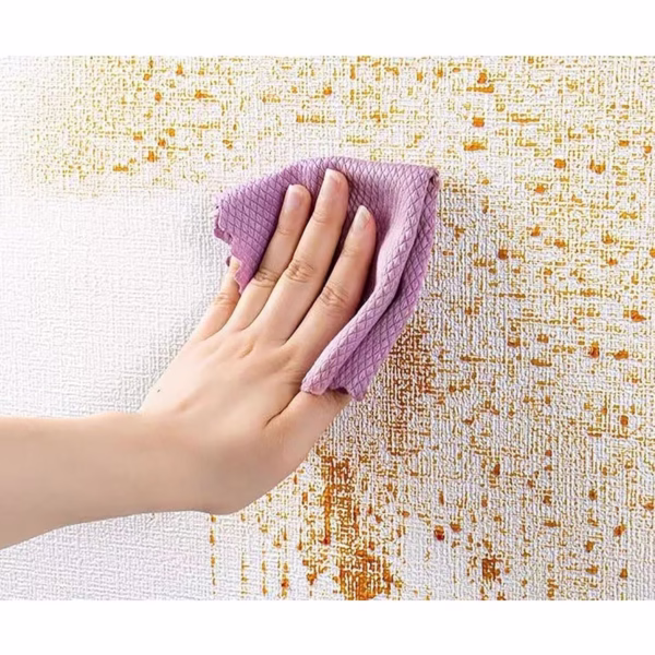 Rola Autoadeziva pentru Perete, Flippy, din Panza, 10 m, Rezistenta la Umezeala, 2.5 mm Grosime, Model Texturat, Maro - imagine 5