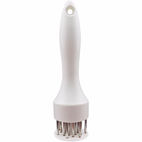 Ustensila pentru fragezit carnea, cu 21 de tije ascutite din inox 304, 20 cm, alb - imagine 1