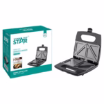 Sandwich Maker Flippy, 24 x 23.5 cm, cu forme de triunghi si patrat, Cablu 80 cm, Material Interior Antiaderent, Inoxidabil, Maner Izolat Termic, 750W, 220 V, gri - imagine 8