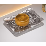 Savoniera din Plastic Flippy, 11 x 8 cm, cu Scurgere Apa, Design Modern, Gri - imagine 2