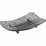 Savoniera din Plastic Flippy, 11 x 8 cm, cu Scurgere Apa, Design Modern, Gri
