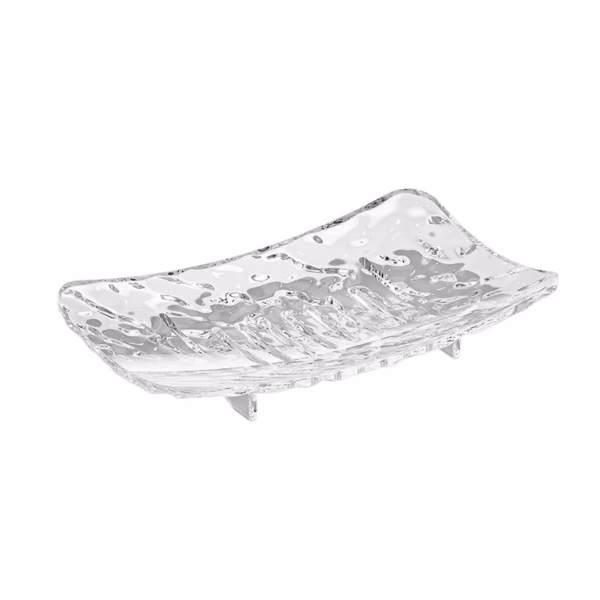 Savoniera din Plastic Flippy, 11 x 8 cm, cu Scurgere Apa, Design Modern, Transparent - imagine 7