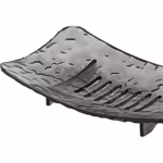 Savoniera din Plastic Flippy, 15 x 9 cm, cu Scurgere Apa, Design Modern, Gri - imagine 5