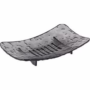 Savoniera din Plastic Flippy, 15 x 9 cm, cu Scurgere Apa, Design Modern, Gri