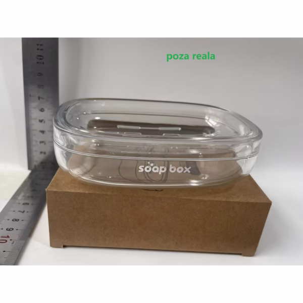 Savoniera, Flippy, Pentru Blat, PET, Scurgere Optima, Argintiu Transparent - imagine 2