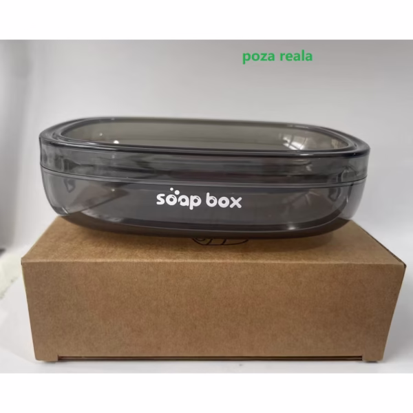 Savoniera, Flippy, Pentru Blat, PET, Scurgere Optima, Gri Transparent - imagine 2