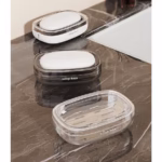 Savoniera, Flippy, Pentru Blat, PET, Scurgere Optima, Gri Transparent - imagine 3