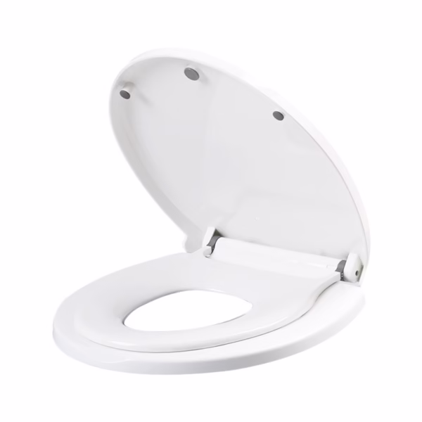 Capac de Toaleta cu Reductie 2 in 1, Flippy, pentru Copii si Adulti, Coborare Lenta si Silentioasa, Instalare Usoara, din PP5 , in Forma de O, Alb - imagine 5