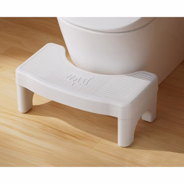Scaunel WC, Flippy, Tratament Impotriva Hemoroizilor si Constipatiei, Scaun Inaltator WC Copii, Suport Picioare WC, Taburet Inaltator Pozitia Corecta Ghemuit Pe WC, Plastic Rezistent, 17x22x38 cm, Alb - imagine 3
