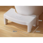 Scaunel WC, Flippy, Tratament Impotriva Hemoroizilor si Constipatiei, Scaun Inaltator WC Copii, Suport Picioare WC, Taburet Inaltator Pozitia Corecta Ghemuit Pe WC, Plastic Rezistent, 17x22x38 cm, Alb - imagine 4