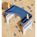 Scaunel WC, Flippy, Tratament Impotriva Hemoroizilor si Constipatiei, Scaun Inaltator WC Copii, Suport Picioare WC, Taburet Inaltator Pozitia Corecta Ghemuit Pe WC, Plastic Rezistent, 17x22x38 cm, Albastru - imagine 5
