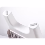 Scaunel WC, Flippy, Tratament Impotriva Hemoroizilor si Constipatiei, Scaun Inaltator WC Copii, Suport Picioare WC, Taburet Inaltator Pozitia Corecta Ghemuit Pe WC, Plastic Rezistent, 17x22x38 cm, Gri - imagine 5