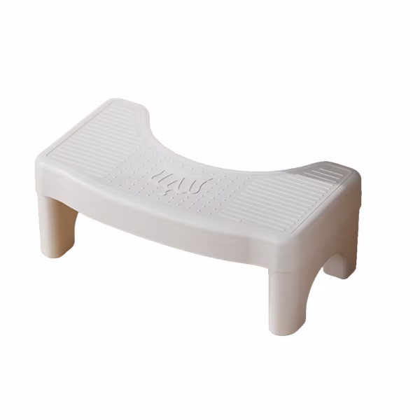 Scaunel WC, Flippy, Tratament Impotriva Hemoroizilor si Constipatiei, Scaun Inaltator WC Copii, Suport Picioare WC, Taburet Inaltator Pozitia Corecta Ghemuit Pe WC, Plastic Rezistent, 17x22x38 cm, Alb - imagine 1