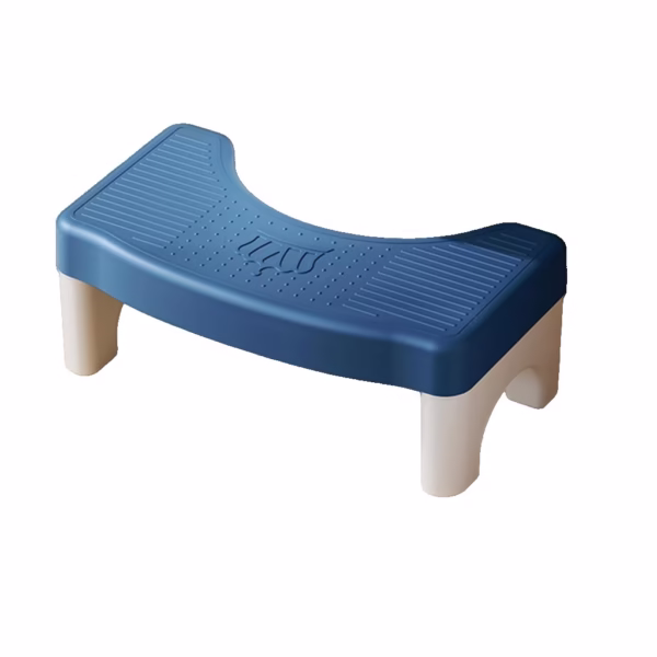 Scaunel WC, Flippy, Tratament Impotriva Hemoroizilor si Constipatiei, Scaun Inaltator WC Copii, Suport Picioare WC, Taburet Inaltator Pozitia Corecta Ghemuit Pe WC, Plastic Rezistent, 17x22x38 cm, Albastru - imagine 1