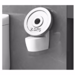 Scrumiera creativa Flippy, Forma de Toaleta, Capac Alb , Material ABS si Otel Inoxidabil, 12.5 x 10 x 8 cm, Fixare prin Lipire sau De Sine Statator, pentru Baie, Camera, Bucatarie, Balcon, Alb, model 2 - imagine 4
