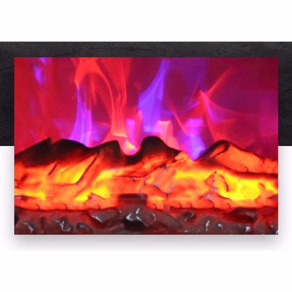 Semineu electric Flippy, 1500W, cu efect de flacara, 25 x 16 x 25 cm, negru - imagine 2