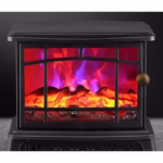 Semineu electric Flippy, 1500W, cu efect de flacara, 25 x 16 x 25 cm, negru - imagine 3