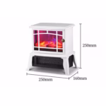 Semineu electric Flippy, 1500W, cu efect de flacara, 25 x 16 x 25 cm, Rosu - imagine 3