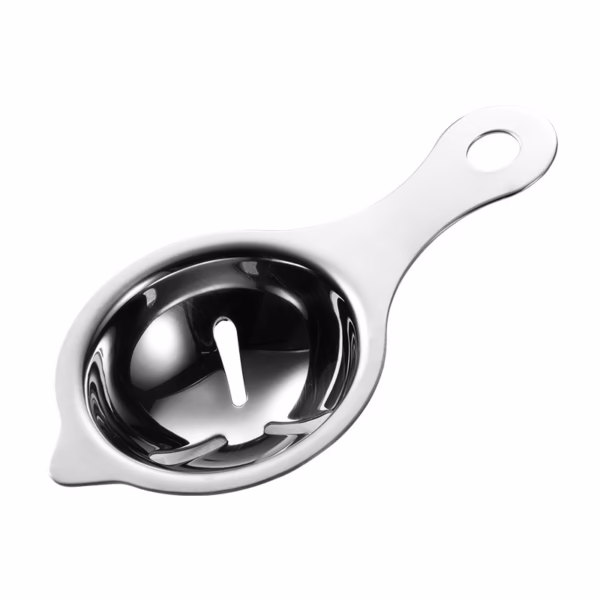 Separator de oua, separa albusul de galbenus, inox, usor de folosit, 14x7.5 cm, argintiu - imagine 3