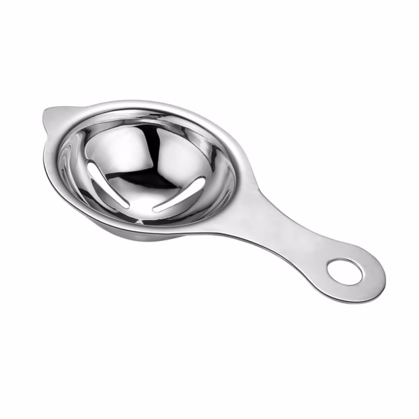 Separator de oua, separa albusul de galbenus, inox, usor de folosit, 14x7.5 cm, argintiu - imagine 1