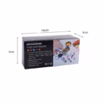 Set 10 Piese de Masurare, Flippy, 5 Linguri Gradate + 5 Cesti Gradate, Otel Inoxidabil + Silicon, 19 x 8 x 9 cm, Multicolor - imagine 3