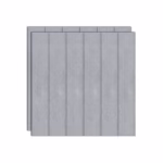 Set 10 Placi Tapet 3D, Flippy, 70 x 70 cm, Grosime 3 mm, din Rasina, Tip Placi de Lemn, Suprafata Acoperita 4.9 mp, Gri - imagine 4