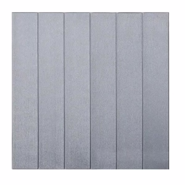 Set 10 Placi Tapet 3D, Flippy, 70 x 70 cm, Grosime 3 mm, din Rasina, Tip Placi de Lemn, Suprafata Acoperita 4.9 mp, Gri - imagine 5