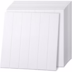 Set 10 Placi Tapet 3D, Flippy, 70 x 70 cm, Grosime 3 mm, din Rasina, Tip Placi de Lemn, Suprafata Acoperita 4.9 mp, Alb - imagine 8