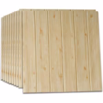 Set 10 Placi Tapet 3D, Flippy, 70 x 70 cm, Grosime 3 mm, din Rasina, Tip Placi de Lemn, Suprafata Acoperita 4.9 mp, Crem - imagine 4