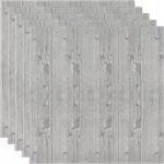 Set 10 Placi Tapet 3D, Flippy, 70 x 70 cm, Grosime 3 mm, din Rasina, Tip Placi de Lemn, Suprafata Acoperita 4.9 mp, Gri Inchis - imagine 4