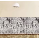 Set 10 Placi Tapet 3D, Flippy, 70 x 70 cm, Grosime 3 mm, din Rasina, Tip Placi de Lemn, Suprafata Acoperita 4.9 mp, Gri Marmorat - imagine 3