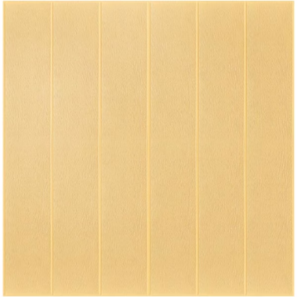 Set 10 Placi Tapet 3D, Flippy, 70 x 70 cm, Grosime 3 mm, din Rasina, Tip Placi de Lemn, Suprafata Acoperita 4.9 mp, Crem Deschis - imagine 5
