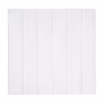 Set 10 Placi Tapet 3D, Flippy, 70 x 70 cm, Grosime 3 mm, din Rasina, Tip Placi de Lemn, Suprafata Acoperita 4.9 mp, Alb