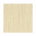Set 10 Placi Tapet 3D, Flippy, 70 x 70 cm, Grosime 3 mm, din Rasina, Tip Placi de Lemn, Suprafata Acoperita 4.9 mp, Crem