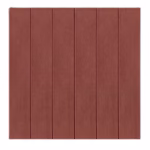 Set 10 Placi Tapet 3D, Flippy, 70 x 70 cm, Grosime 3 mm, din Rasina, Tip Placi de Lemn, Suprafata Acoperita 4.9 mp, Caramiziu