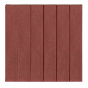Set 10 Placi Tapet 3D, Flippy, 70 x 70 cm, Grosime 3 mm, din Rasina, Tip Placi de Lemn, Suprafata Acoperita 4.9 mp, Caramiziu