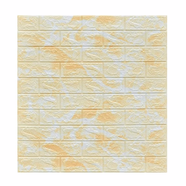 set-10-placi-tapet-3d-flippy-70-x-77-cm-grosime-3-mm-din-polietilena-model-caramida-suprafata-acoper-main-66f1a845c796e Set 10 Placi Tapet 3D, Flippy, 70 x 77 cm, Grosime 3 mm, din Polietilena, Model Caramida, Suprafata acoperita 5.3 mp, Marmura Galbena - imagine 1