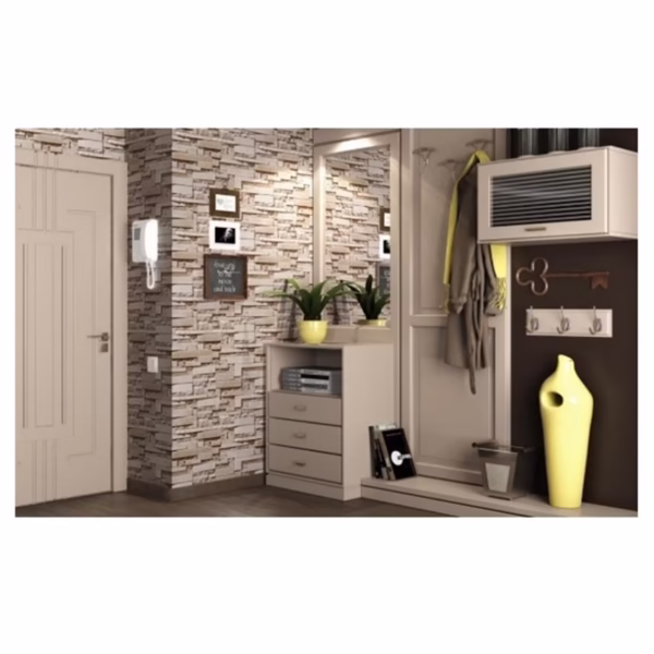 Set 10 Placi de Tapet, Flippy, Autoadezive, 70 x 77 cm, 2.5 mm Grosime, Suprafata Acoperita 5.3 mp, din PVC, Model Piatra, Bej - imagine 4