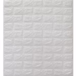 Set 10 Placi de Tapet, Flippy, Autoadezive, 70 x 77 cm, 3.5 mm Grosime, Suprafata Acoperita 5.3 mp, din PVC, Model Caramida, Gri - imagine 5