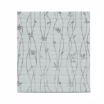 Set 10 Placi de Tapet, Flippy, Autoadezive, 70 x 77 cm, Suprafata Acoperita 5.3 mp, din PVC, Model Frunze Argintii, Gri
