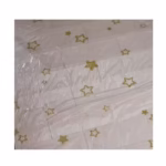 Set 10 Placi de Tapet, Flippy, Autoadezive, 70 x 77 cm, Suprafata Acoperita 5.3 mp, din PVC, Model Stelute Aurii, Alb
