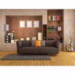 Set 10 Placi de Tapet, Flippy, Autoadezive, 70 x 77 cm, 2.5 mm Grosime, Suprafata Acoperita 5.3 mp, din PVC, Model Caramida, Maro - imagine 6
