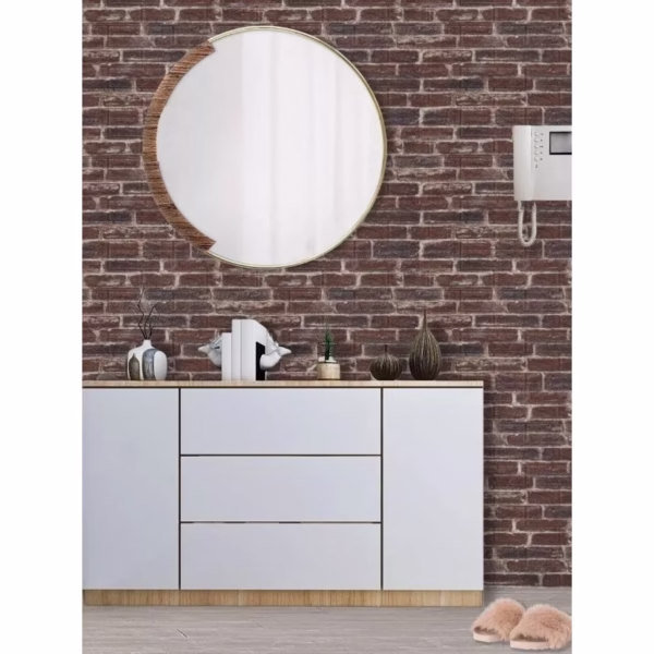Set 10 Placi de Tapet, Flippy, Autoadezive, 70 x 77 cm, 4 mm Grosime, Suprafata Acoperita 5.3 mp, din PVC, Model Caramida Rosie, Caramiziu - imagine 5