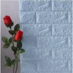 Set 10 Placi de Tapet, Flippy, Autoadezive, 70 x 77 cm, 3.5 mm Grosime, Suprafata Acoperita 5.3 mp, din PVC, Model Caramida, Albastru Deschis - imagine 7