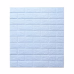 Set 10 Placi de Tapet, Flippy, Autoadezive, 70 x 77 cm, 3.5 mm Grosime, Suprafata Acoperita 5.3 mp, din PVC, Model Caramida, Albastru Deschis