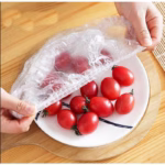 Set 100 Folie de Protectie Elastica pentru Alimente si Boluri Flippy, material plastic, prospetime, diametrul 12 - 40 cm - imagine 2