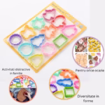 Set 12 forme pentru prajituri Flippy, material polipropilena, diverse forme, pentru orice ocazie,  adancime 1.6 cm, 23.3 x 33.5 x 1.8 cm, multicolor - imagine 13