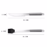 Set 14 Ustensile pentru Gratar cu Termometru, Flippy, din Otel Inoxidabil, Geanta Oxford, Argintiu - imagine 4
