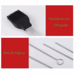 Set 14 Ustensile pentru Gratar cu Termometru, Flippy, din Otel Inoxidabil, Geanta Oxford, Argintiu - imagine 5