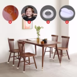 Set 16 Protectii pentru Picioare Scaun si Podea, Flippy, Universale din Silicon, Model Patrat, Alb Transparent - imagine 7